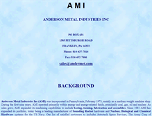 Tablet Screenshot of andermet.com